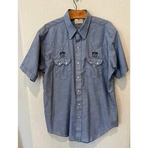 DC Dee Cee Brand Embroidered Hopi Sunface Kachina Vintage Shirt Size 17